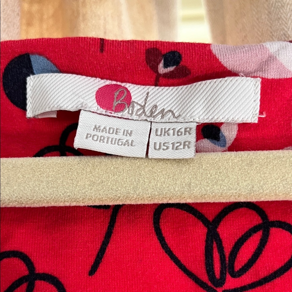 Boden Red Floral Cap Sleeve V-Neck Maxi Dress - Picture 2 of 4